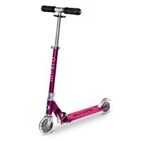 Двухколесный самокат Micro Scooter Sprite LED сиреневые полоски
