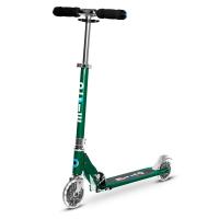 Двухколесный самокат Micro Scooter Sprite LED зеленый