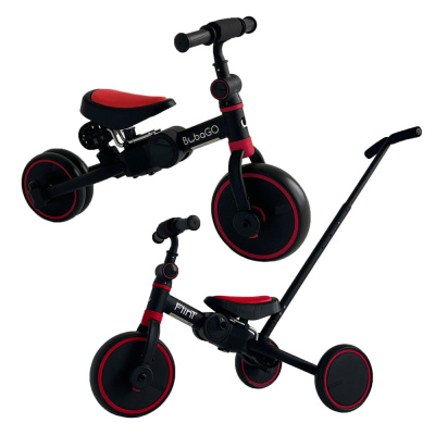 Беговел-велосипед 4в1 BubaGo Flint с родительской рукоятью белый