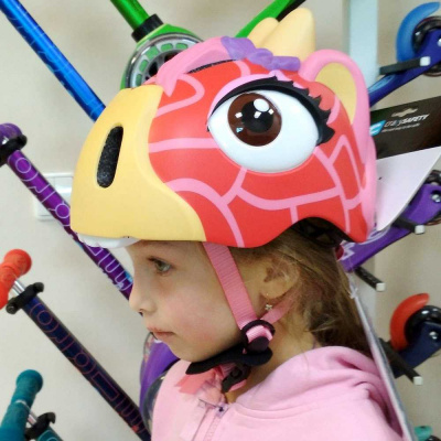 Шлем CrazySafety Красный жираф