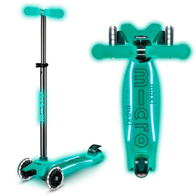 Самокат Maxi Micro Deluxe Glow Plus Зеленый Мармелад