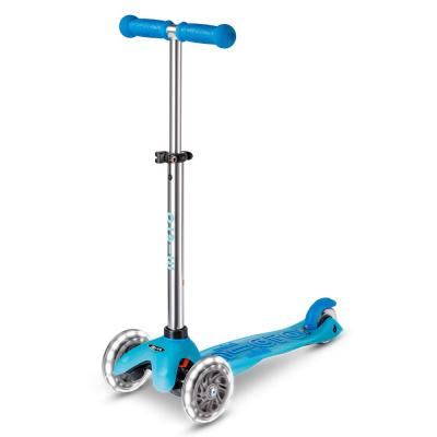 Самокат детский Mini Micro Deluxe LED Glow Арктический синий