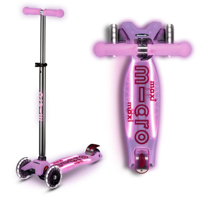 Самокат Maxi Micro Deluxe Glow Plus Яркий Сиреневый