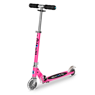 Двухколесный самокат Micro Scooter Sprite LED розовый