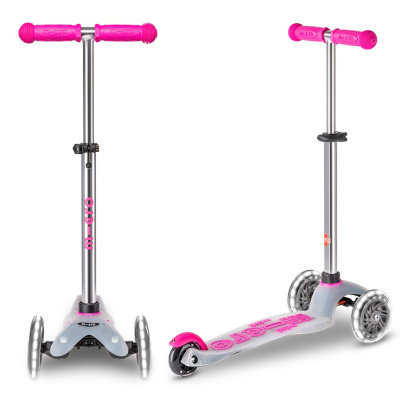 Самокат детский Mini Micro Deluxe LED Flux Розовый