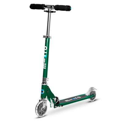 Двухколесный самокат Micro Scooter Sprite LED зеленый
