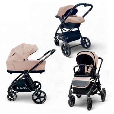 Коляска детская BubaGo Niveta 3in1 мокко