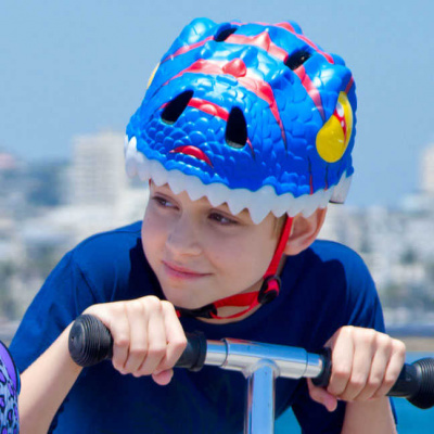 Шлем CrazySafety Синий дракон