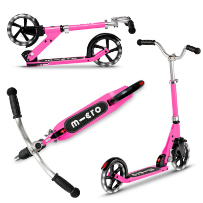 Двухколесный самокат Micro Cruiser LED Розовый