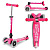 Самокат детский Mini Micro Deluxe LED Розовый со складной рукоятью