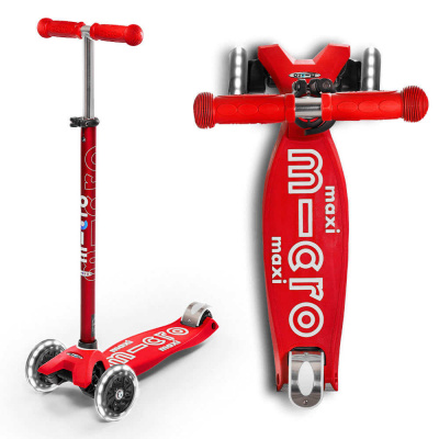Самокат Maxi Micro Deluxe LED    красный