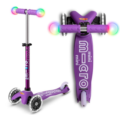Самокат детский Mini Micro Deluxe Magic LED Purple