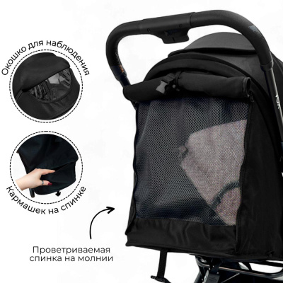 Коляска прогулочная BubaGo Vox черная