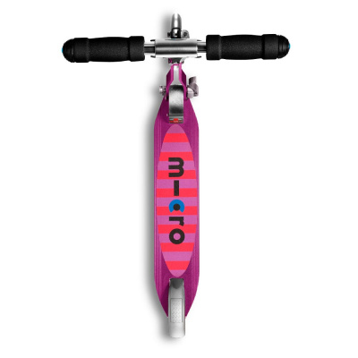 Двухколесный самокат Micro Scooter Sprite LED сиреневые полоски