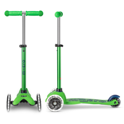 Самокат детский Mini Micro Deluxe LED Зелено синий