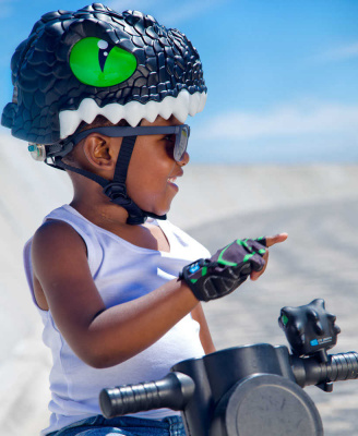 Шлем CrazySafety Черный дракон